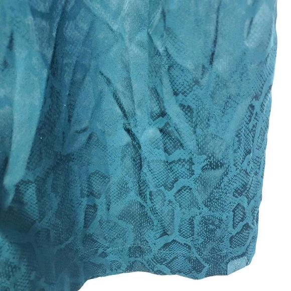 Savage Fenty Pants WOmens Small Wide Leg Serpent Snake Print Jade Lounge - Picture 4 of 11